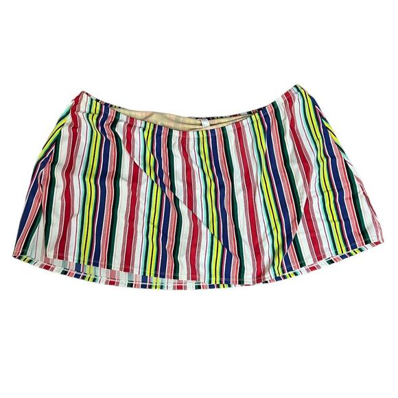 Lane Bryant Cacique Lane Bryant Colorful Stripe Swim Skirt Womens Plus Size 28 - Picture 1 of 5